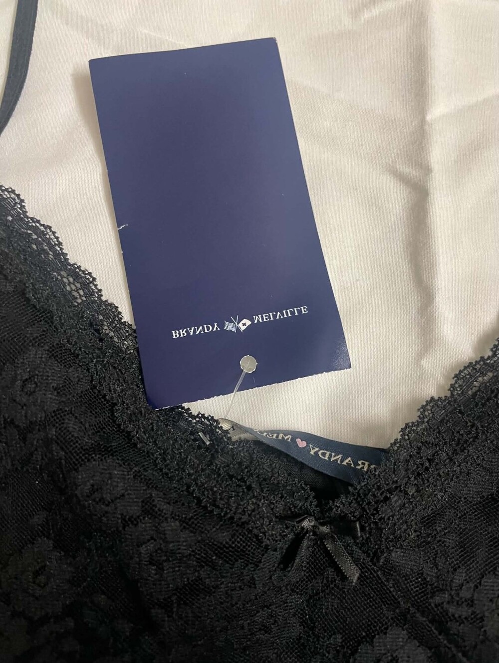 Brandy Melville Black Lace Amara Cami Tank Top - Picture 2 of 2